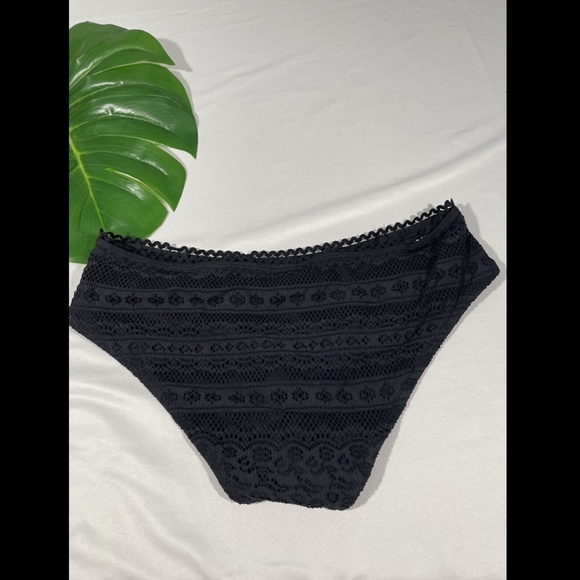 NEW Becca Lace-Up Hipster Bikini Bottoms in Black‎ [SZ Large ] - Picture 8 of 12